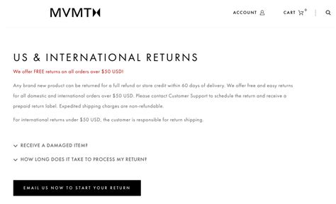 mvmt warranty return policy